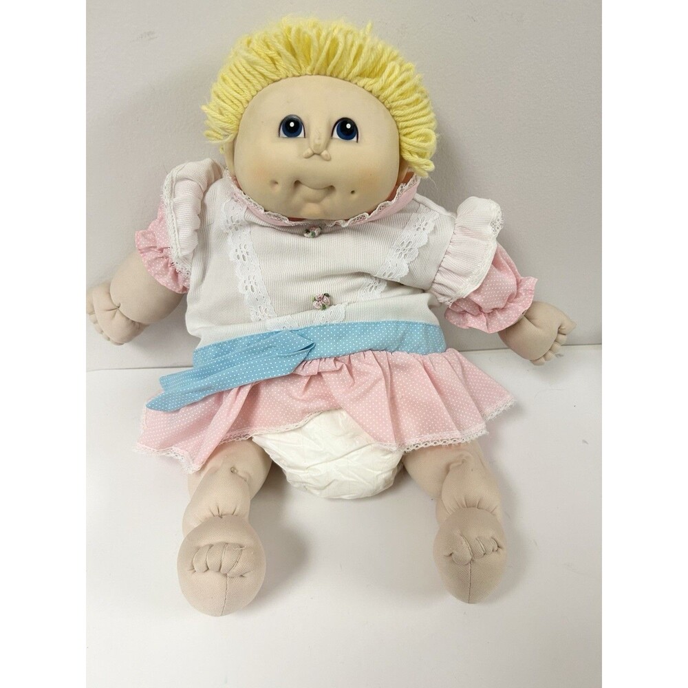 Original Doll Baby Martha Nelson Thomas 1984 Blonde Hair Blue Boy MN 1980s Vtg